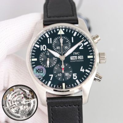 Swiss IWC Pilot's Watch Chronograph Spitfire Series 69385 Automatic Movement 43mm Watch